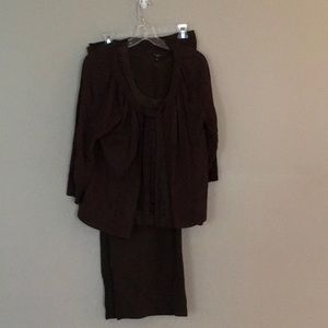 3 piece matching sweater, blouse and pants